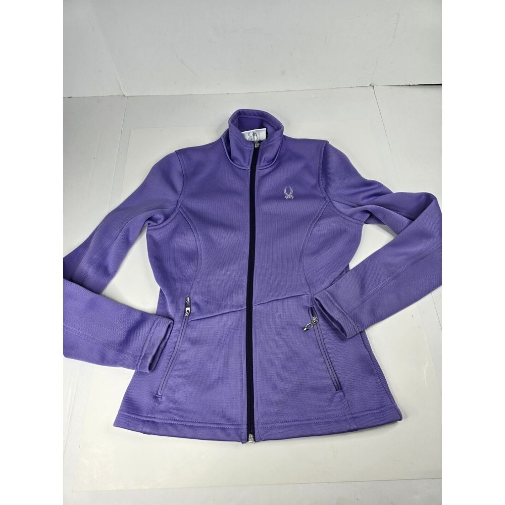 Spyder Purple Full Zip Up Core Sweater Size S/P RN 143097 CA 56744 Outdoor Hike